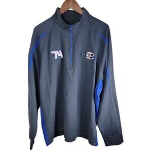 Sport-Tek Bobby Spencer Racing Nascar Mens 1/4 Zip Pullover Jacket size 2XL Grey